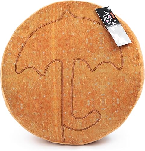 Miniatura 6 de Netflix Squid Game Dalgona - Almohada de felpa con forma de caramelo almohada decorativa súper suave mide 15 pulgadas