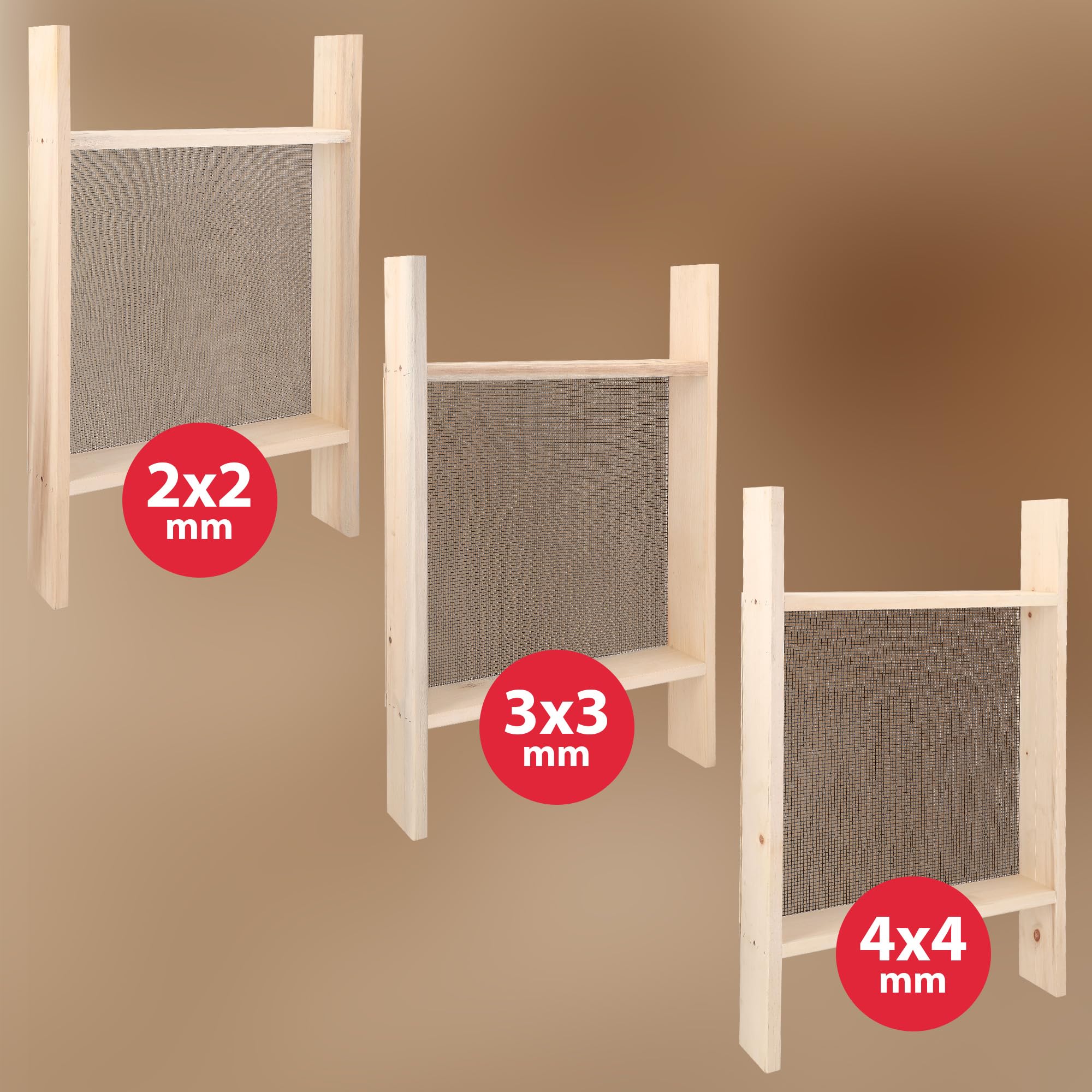 KOTARBAU Setaccio da Giardino 4x4 mm Acciaio Legno 80x50 cm per Terra Compost