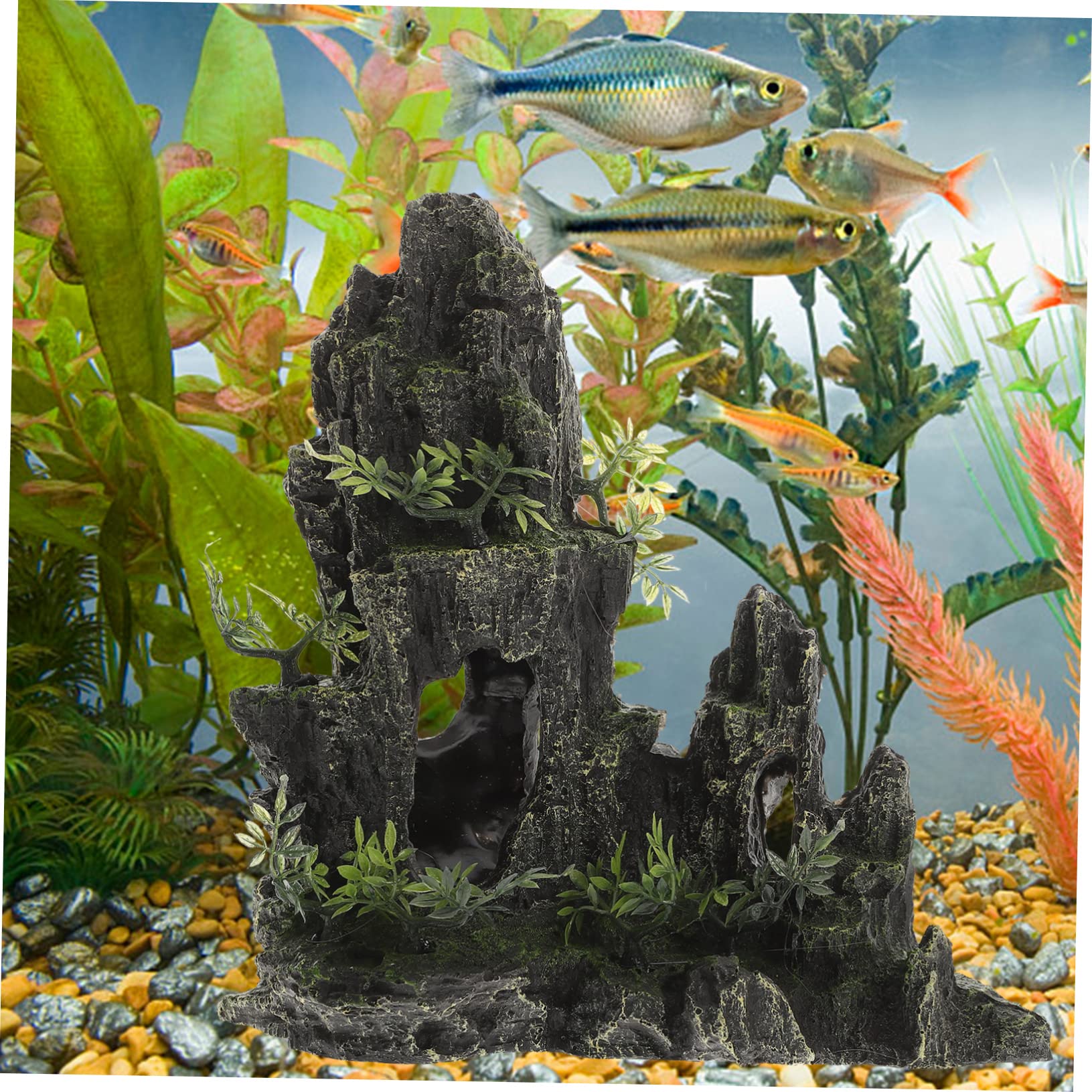 POPETPOP Estatua Decorativa De Rocalla para Acuario Decoración De Pecera Artesanía De Resina Miniadornos para Acuario