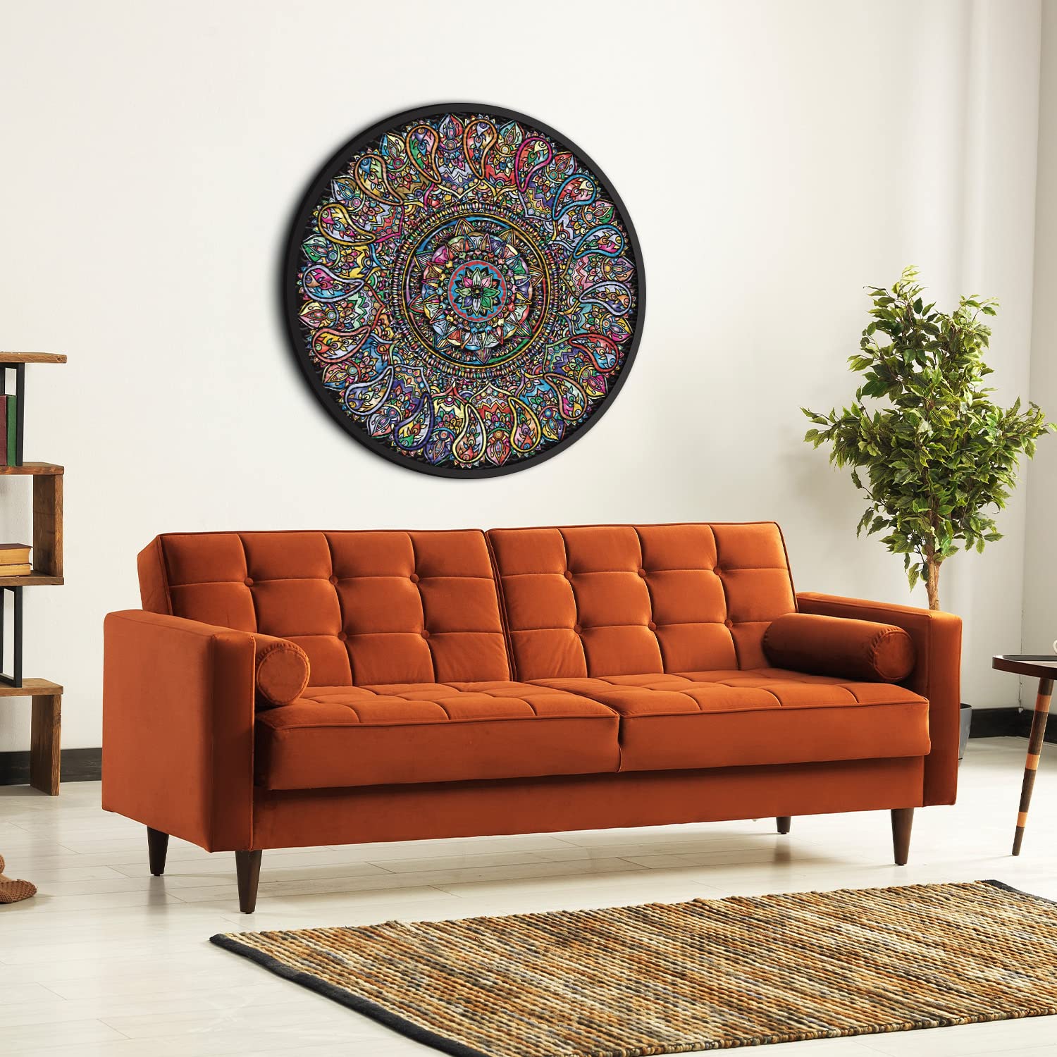 Mandala 1000 Teile Puzzle Rund - 67.5cm Durchmesser Für Erwachsene Zur Entspannung & Dekoration