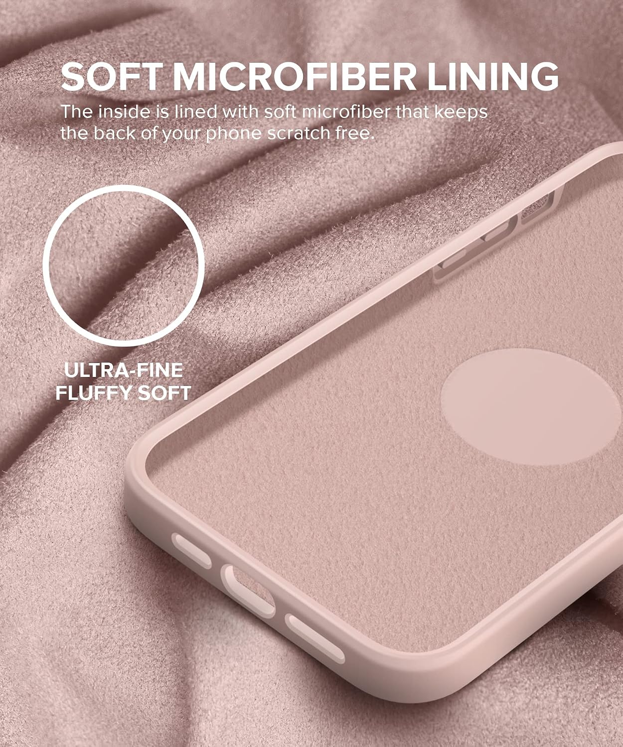MOBOSI iPhone 13 Pro Silicone Case with Ring, Full Camera Protection + Screen Protector with Built-in Ring Kickstand, Soft Microfiber Lining Shockproof Protective Slim Cover for Women Girl, Pink