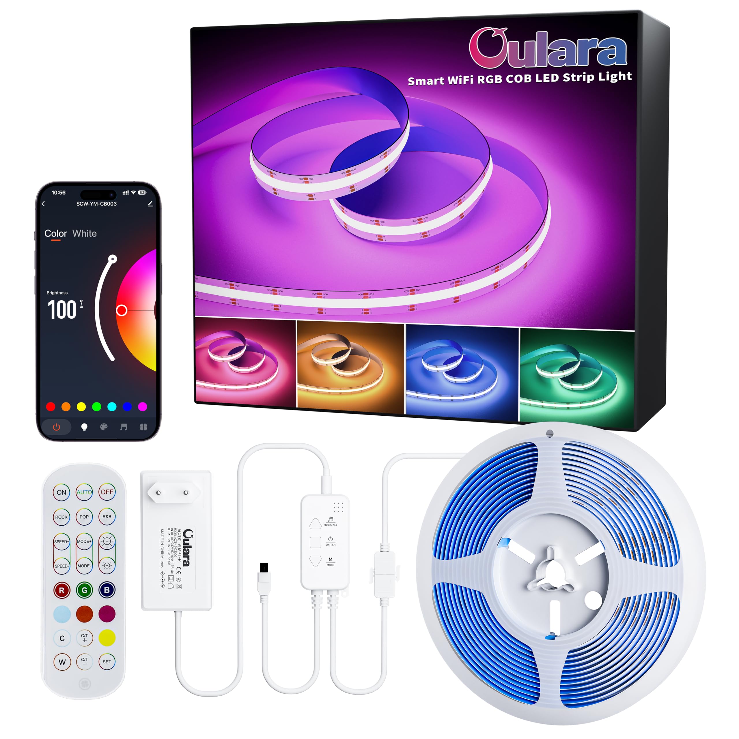 OULARA RGB COB LED Streifen