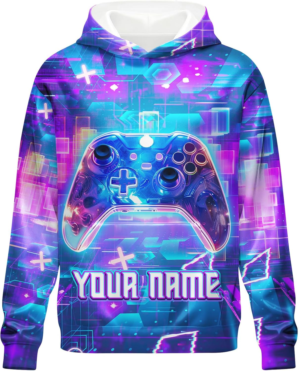 Boy Hoodies, Custom Gaming Hoodie for Gamer, Personalized Game Sweatshirt with Name, Soft Pullover for Kids