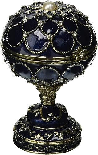 Design Toscano Royal Palace Collection Romanov - Huevos de Peterhof esmaltados, color azul