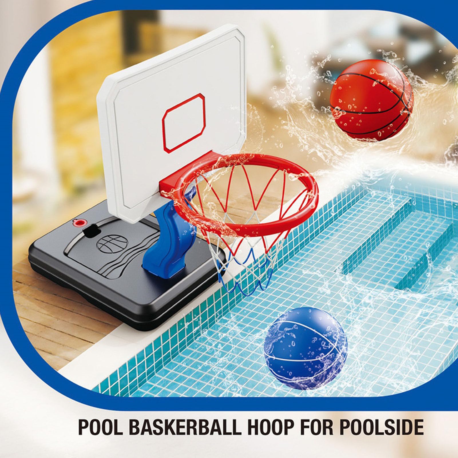 Cancello da basket per bambini, set con cestino all'aperto, giocattolo da basket per bambini, attività sportive a bordo piscina, divertenti attrezzi da gioco per bambini, palestra, cortile, sala