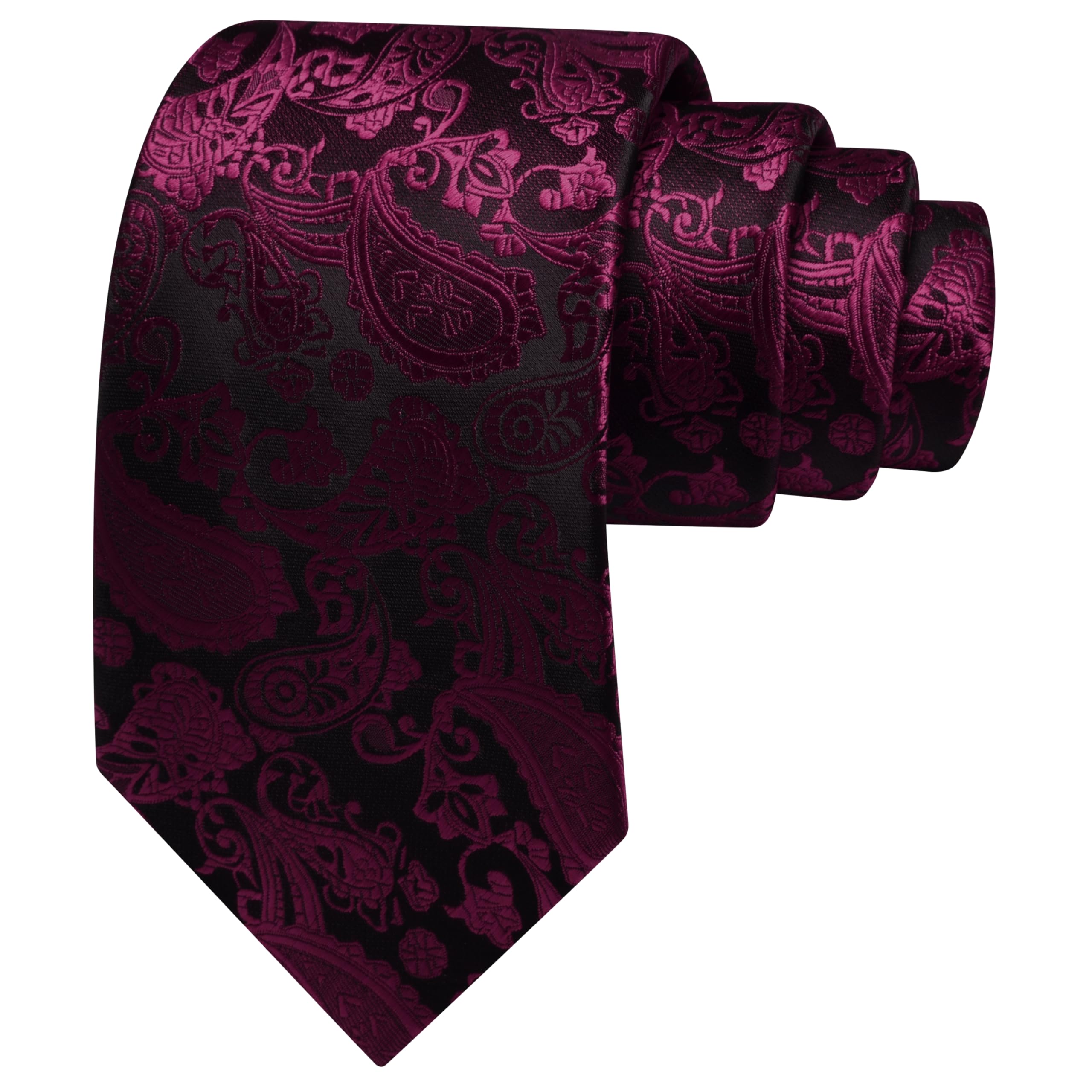 GUSLESON 3.15"(8cm) Fashion Paisley Ties Mens Woven Jacquard Necktie for Wedding
