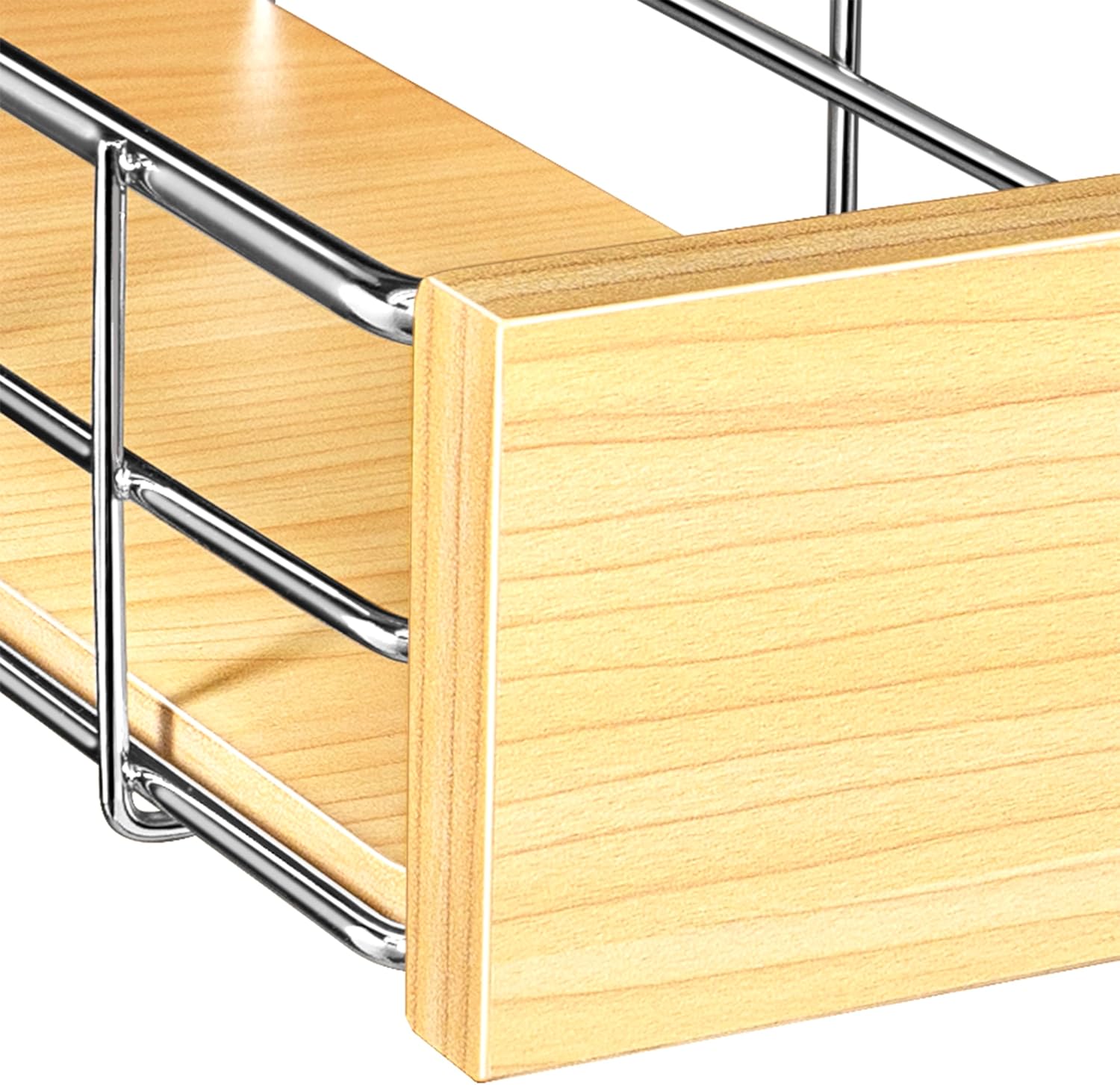 LYNK PROFESSIONAL® SELECT™ Pull Out Under Sink Kitchen Cabinet Organizer - 11.5 in. x 18 inch deep Drawer - Sliding Shelf Organizer and Undersink Storage Shelves - Lifetime Ltd. Warranty – Chrome - Image 7