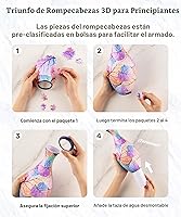 Vista 6 de Pintoo Jarrón de Rompecabezas 3D Único Jarrón de Flores Hecho de 160 Piezas de Rompecabezas de Plástico Curvadas Regalo de Inauguración de Casa