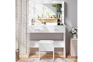 Elevate Makeup Sessions with Haewon Vanity Mirror and Chair