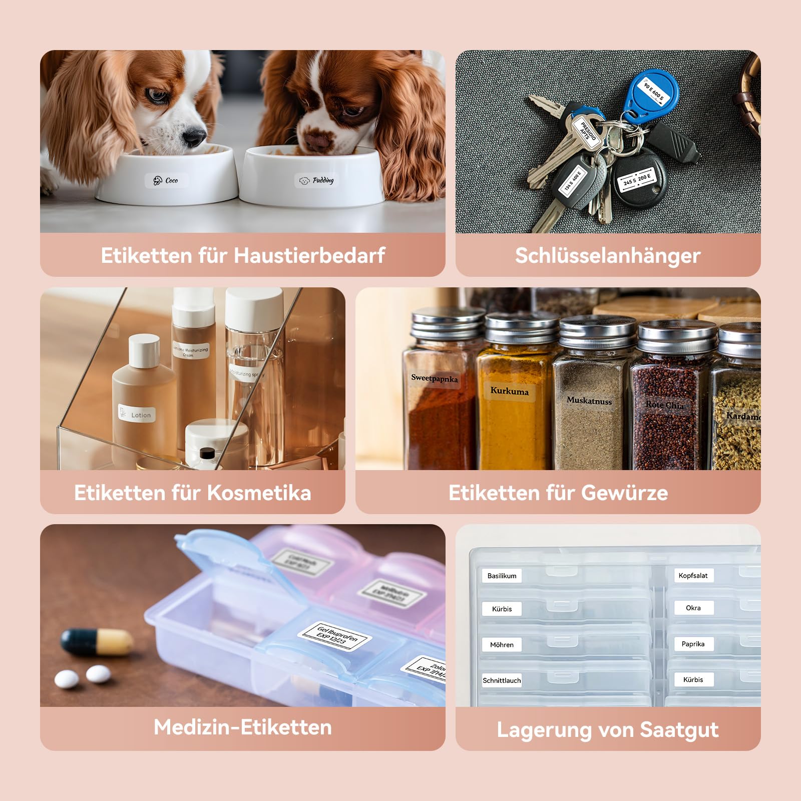 Thermoetiketten Für D110/D11/D101 Drucker - 160 Selbstklebende Etiketten (14x40mm)