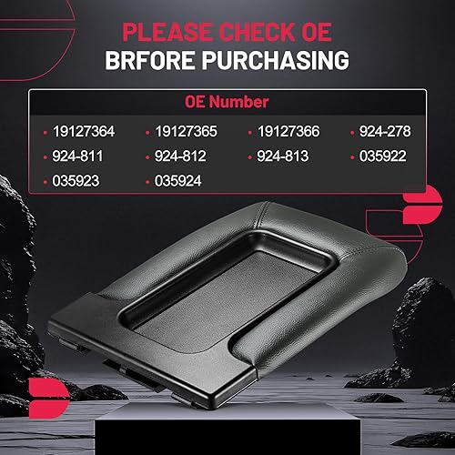 Vista 5 de BDFHYK Kit de repuesto de tapa de consola central compatible con Cadillac compatible con Chevrolet y Escalade Avalanche Silverado Suburban Tahoe