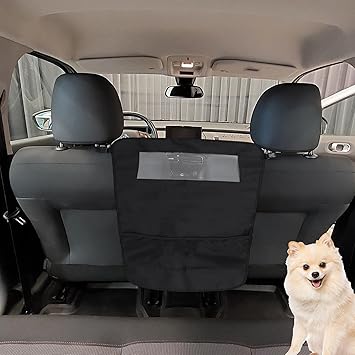 Dog Car Net Barrier, Mesh Design for Air Flow, Sturdy Material Dog Car Net Barrier, for Trucks SUV Vehicle, Black