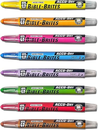 Miniatura 2 de G.T. Luscombe Company, Inc. Accu-Dry Bible-Brites - Juego de 8 resaltadores acrílicos multicolor (5 x 4)