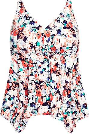 Avenue Women's Sharkbite Print Tankini Top