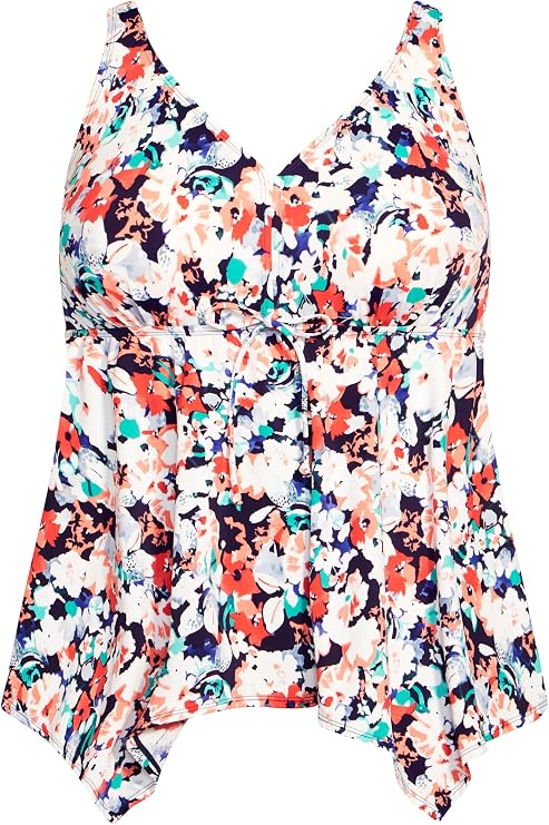 Avenue Women's Sharkbite Print Tankini Top