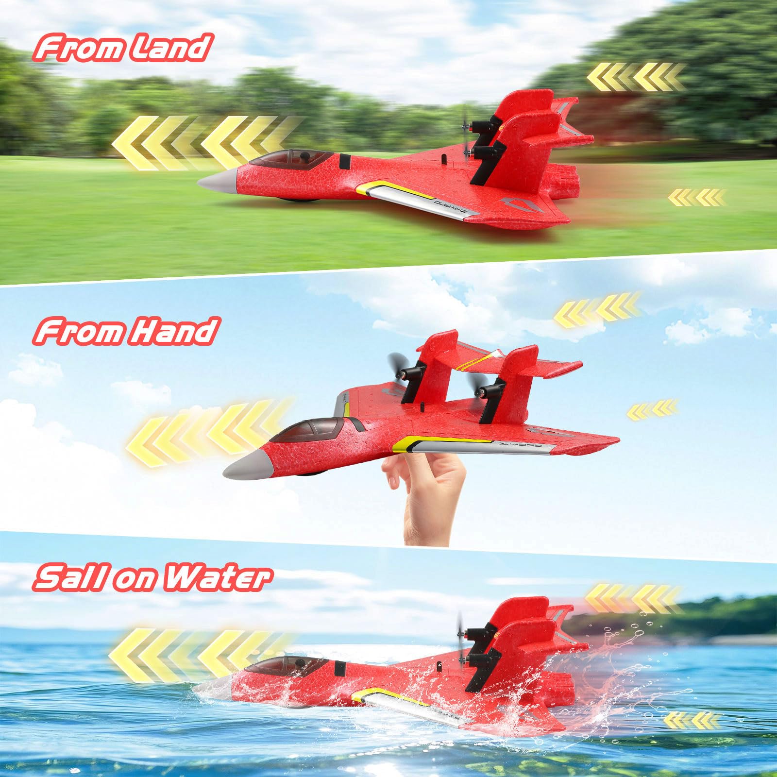 DYODYORC RC Plane 2CH Remote Control Airplane with Gyro Stabilizer