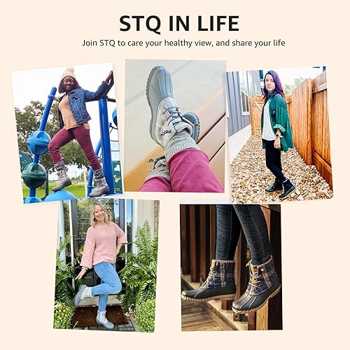 Miniatura 9 de STQ - Botas de pato para mujer, Botas de invierno acolchadas para la nieve