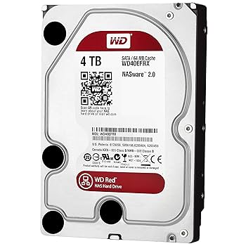 0時間 WESTERN DIGITAL RED WD40EFAX 4TB HDD WD Red 4TB NAS Hard Disk Drive - 5400 RPM Class SATA 6 Gb/s