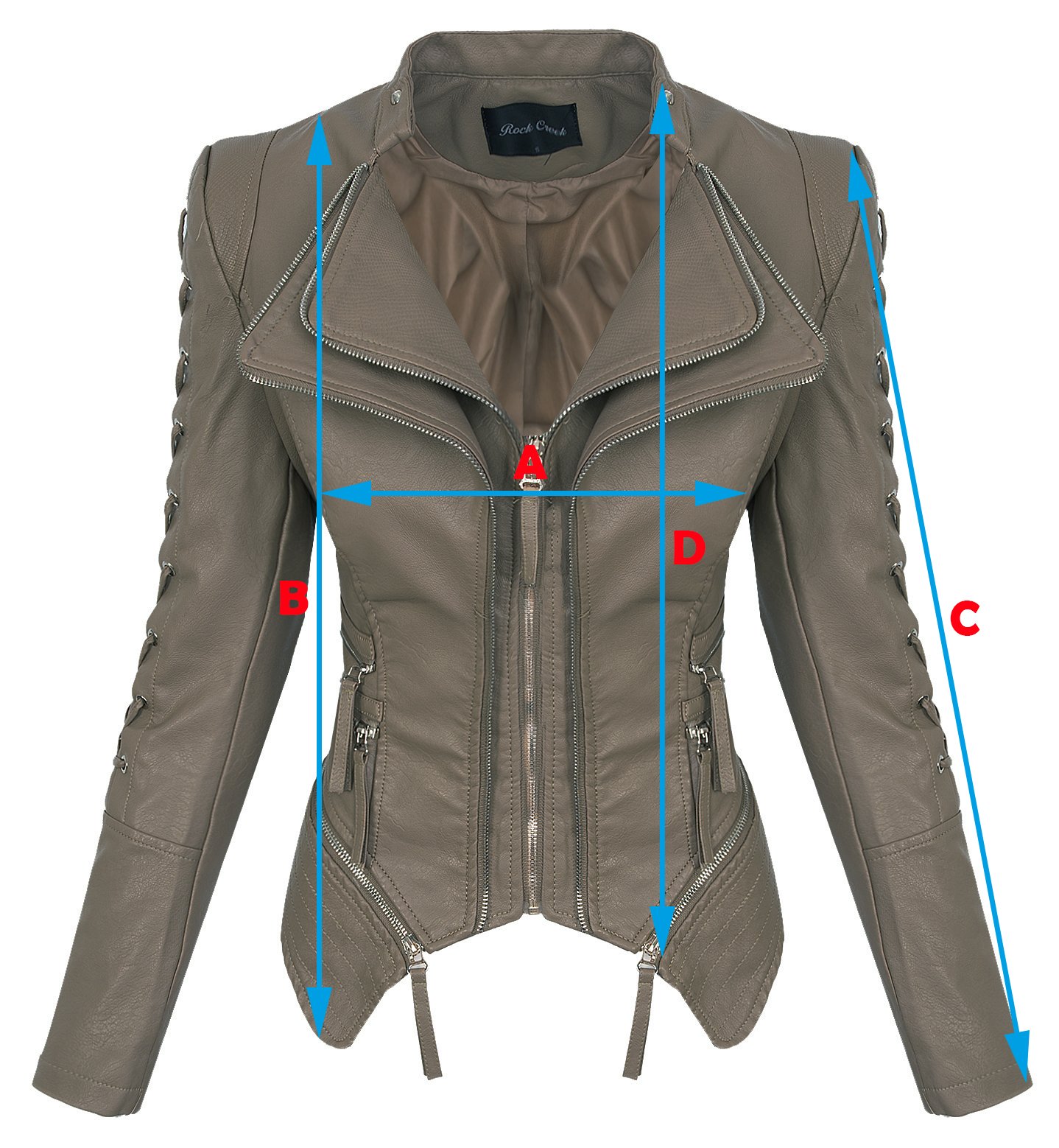 Rock Creek Kunstlederjacke Damen Bikerjacke D-365