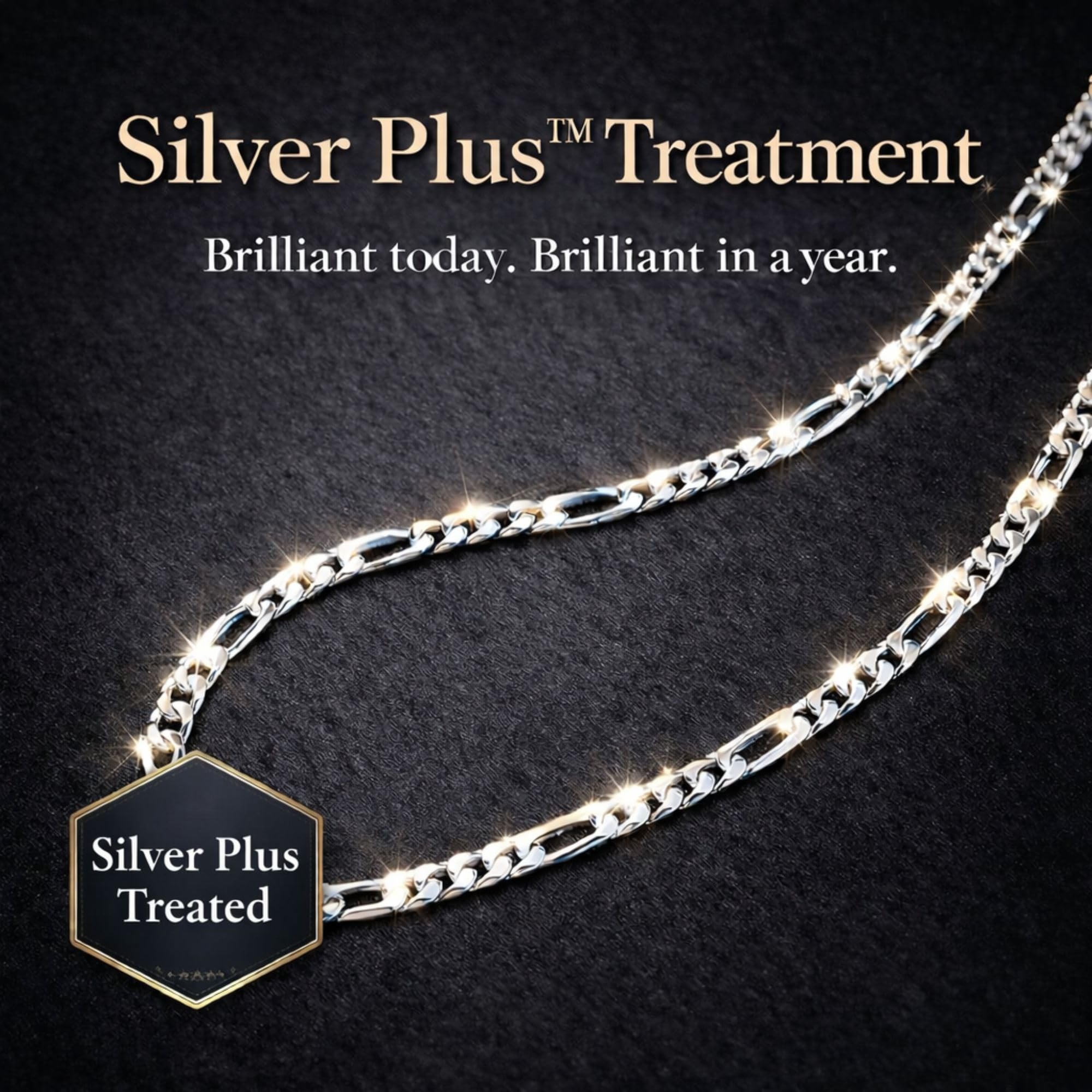 QUADRI - Collier Homme Argent 925 - Chaine Collier Figaro - Bijoux Homme