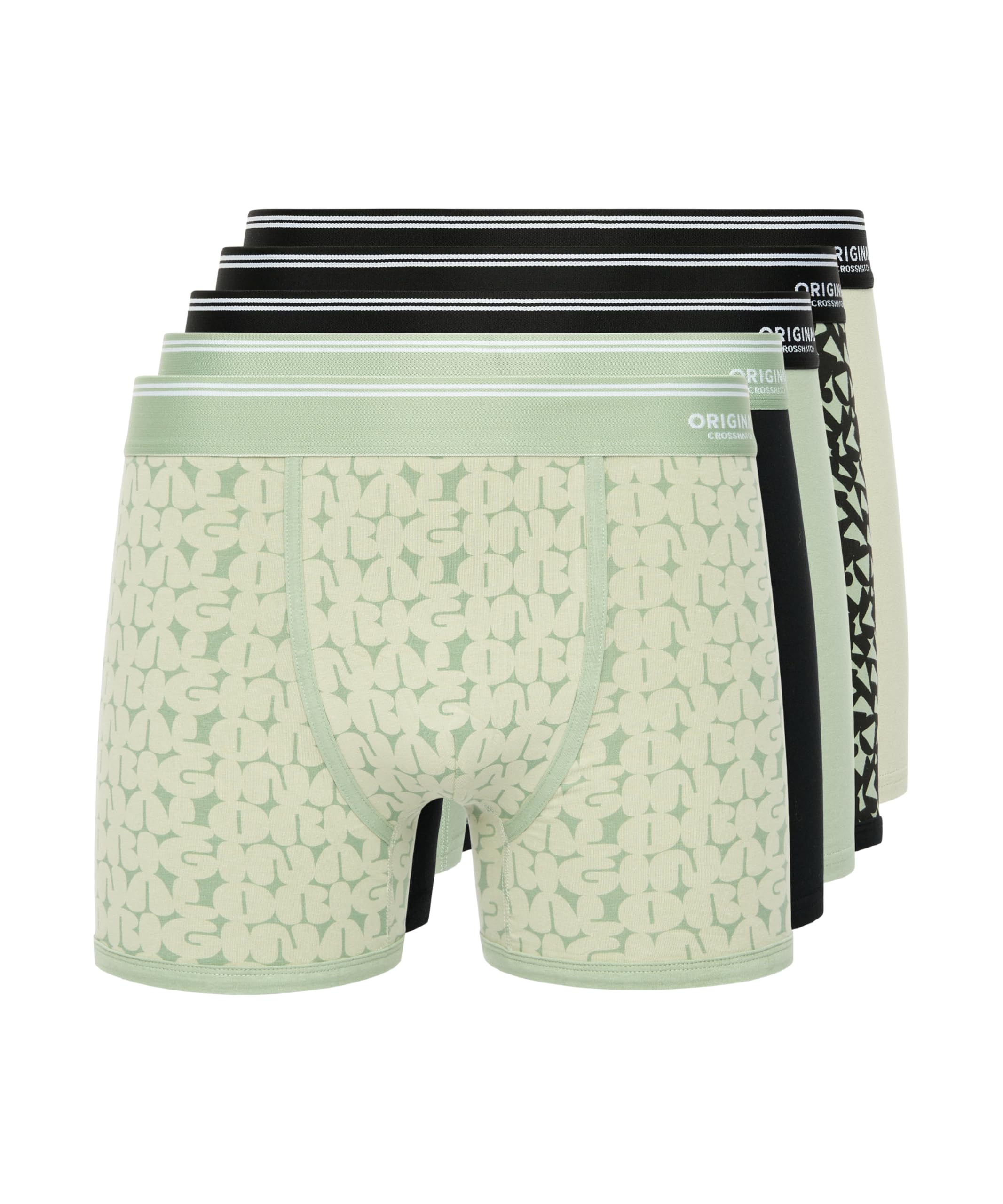 Crosshatch Men's Green Dringal Boxers 5Pk - Xxl