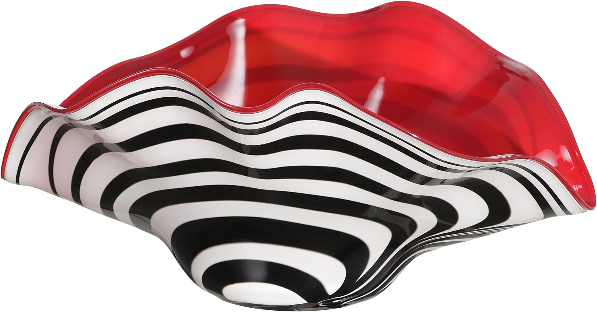 Clam F63 Bowl, 17.3 L x 12.2 W x 8.7 H, Black/Red/White