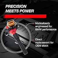 Vista 3 de Dinan Bobina de encendido D650-0006 (Rojo) para modelos selectos BMW M y S Series M52 M54 M62 M73 S52 y S62 - Reemplazo para números de parte