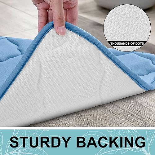 Miniatura 5 de OLANLY Alfombra de baño de espuma viscoelástica de 24 x 16 pulgadas, ultra suave, antideslizante y absorbente, lavable a máquina, cómoda, gruesa
