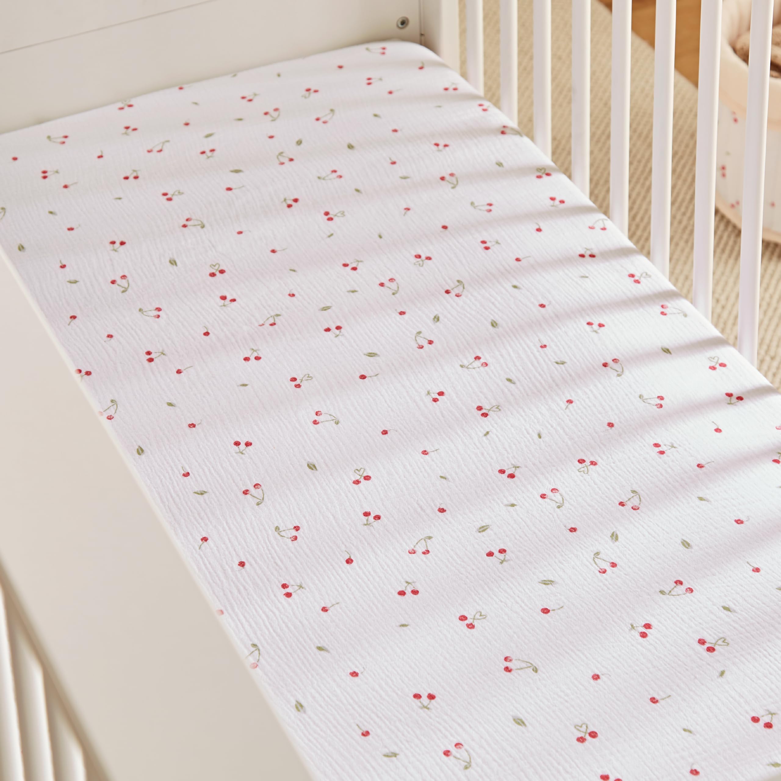 CuddleCo Cot Bed Sheets 2pk, 140 x 70cm Fitted 100% Cotton, Elasticated - Image 4