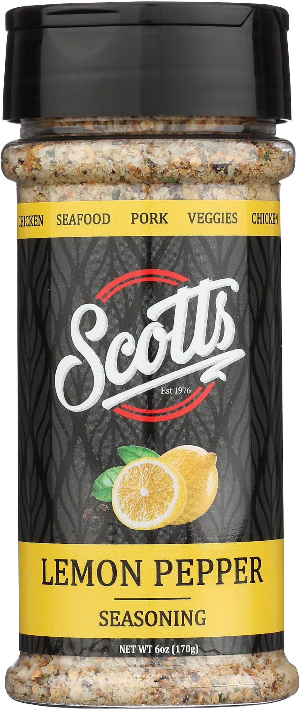Scotts Food, Lemon Pepper Seasoning, 6 Ounce