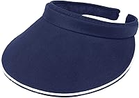 InfiniteHats MG Women's Cotton Twill Clip-On Visor 4115 - Stylish Contrasting Piping, One Size Fits Most