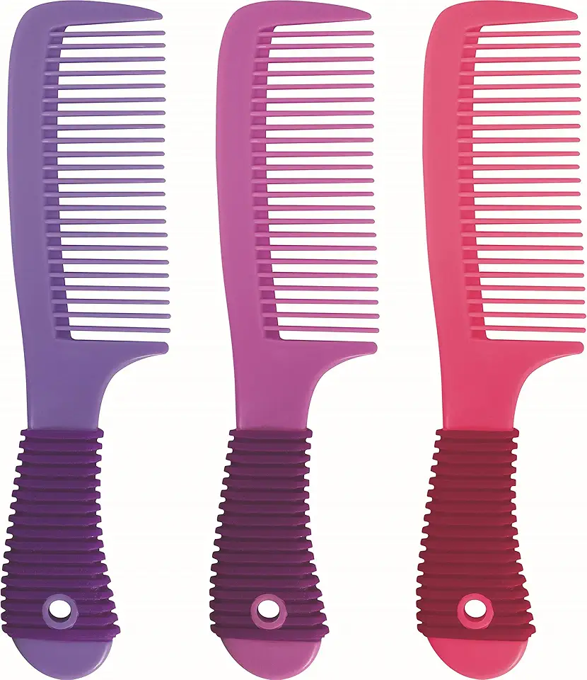 Marco Boni Pente De Uso Diário Cores Lisas E Cabo Antiderrapante Dentes Médios 1252 Cores Sortidas 1 Unidade