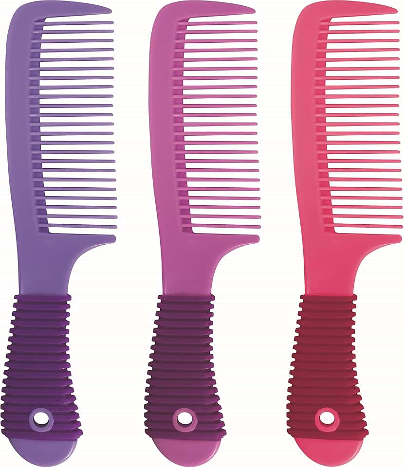 Marco Boni Pente De Uso Diário Cores Lisas E Cabo Antiderrapante Dentes Médios 1252 Cores Sortidas 1 Unidade