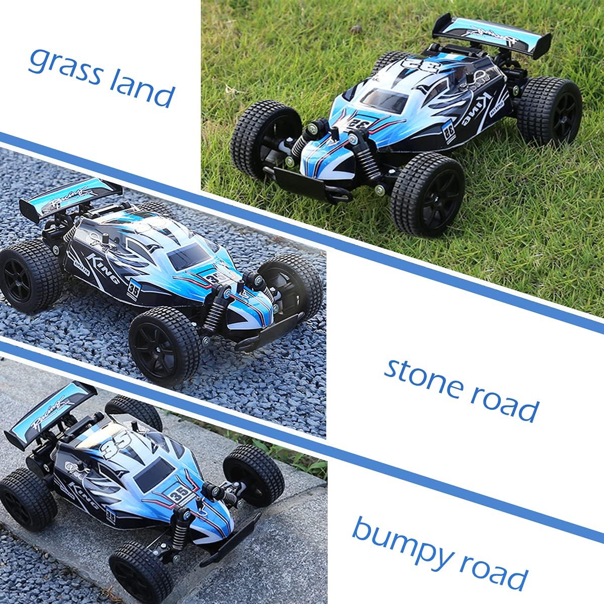 Remote Control Cars, 1:18 Scale 2.4GHz Fast Rc Car with 3 Rechargeable Batteries, 90+ Mins Play, Hobby Drift Rc Cars for Boys Age 8-12 : Toys & Games