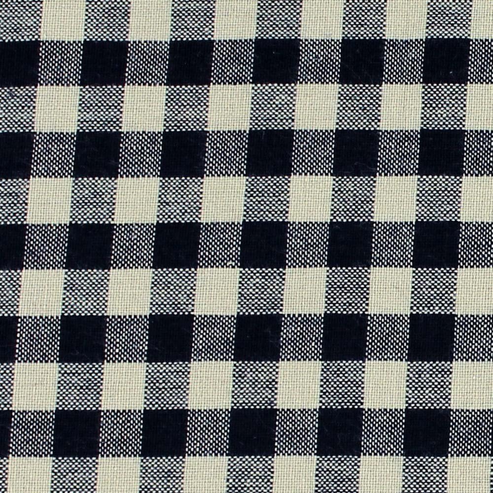 Star Berry Vine Check Fairfield Black and Nutmeg 72" x 15.5" Lined Cotton Valance