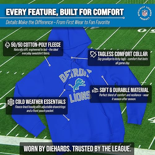 Miniatura 46 de Team Fan Apparel - Sudadera con capucha para adultos de NFL Gameday, mezcla de algodón y vellón de poliéster, abrígate y representa a tu