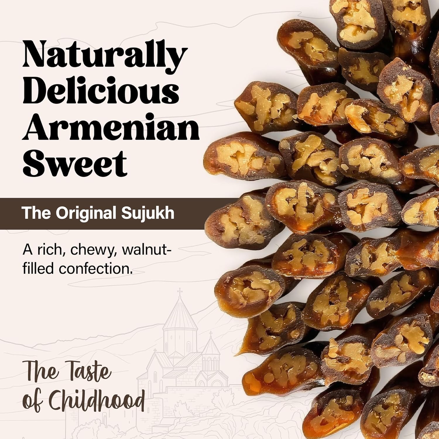 Armenian "Oshakan" Sweet Sujukh/Churchkhela/Armenian Snickers by Legend of Sweets (5 packs of 2, 48.0, Ounce)