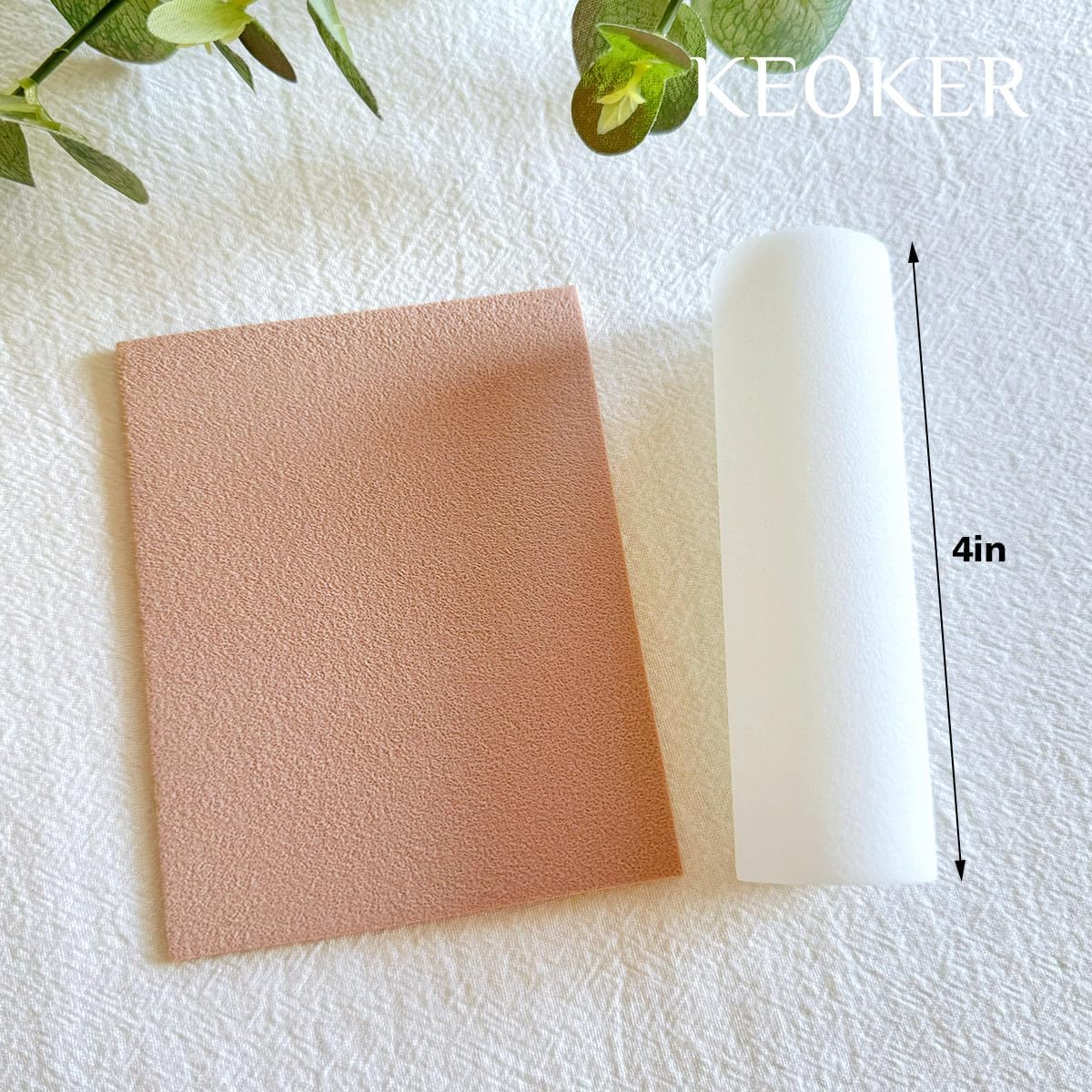 KEOKER Polymer Clay Texture Roller, Polymer Clay Roller for Making Earrings, Like Polymer Clay Texture Sheets, Great Work with Polymer Clay Cutters (Sandpaper Texture) - Image 4
