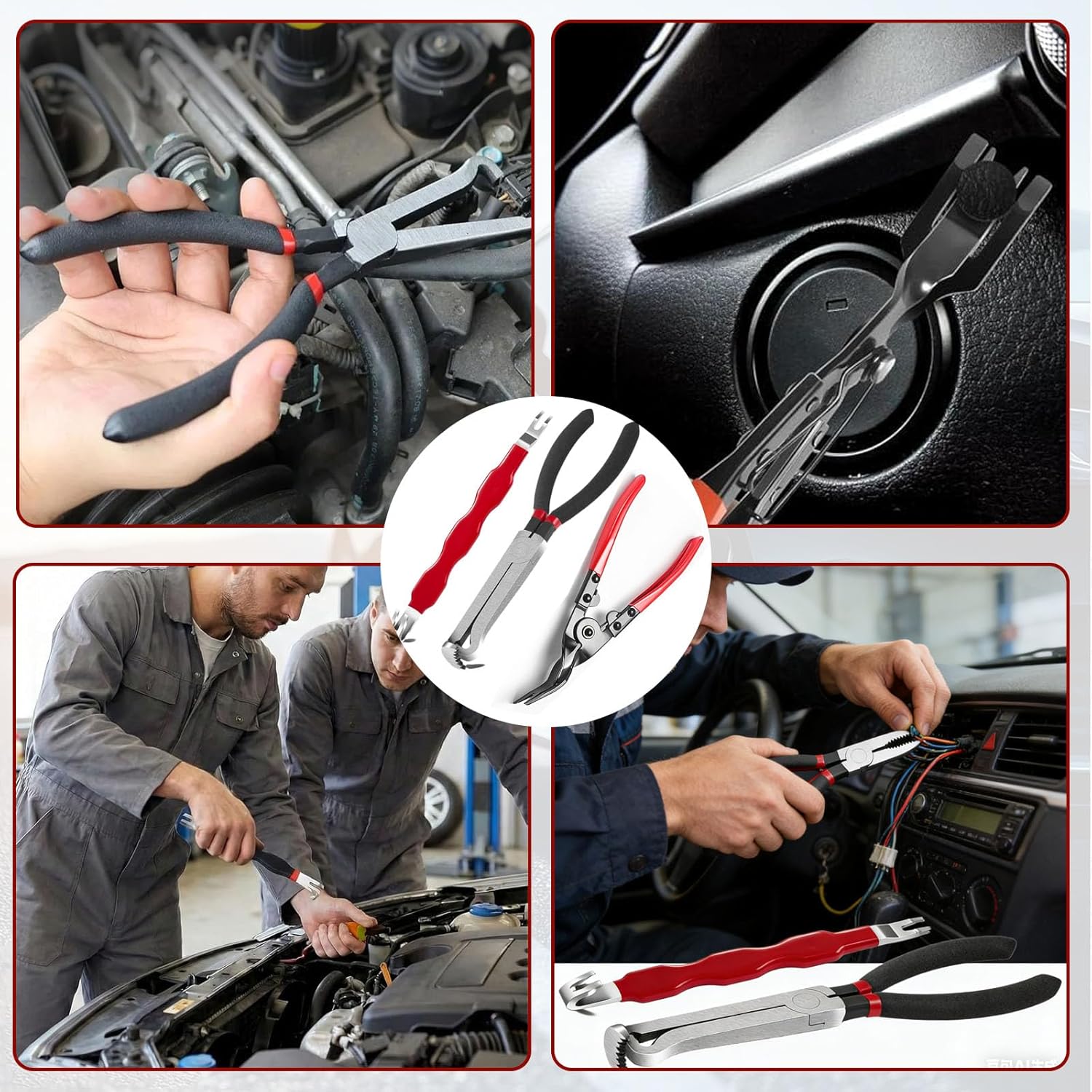 LUOWPZI 3PCS Electrical Disconnect Pliers for Cars, Electrical Connector Separator Tool for Car, Truck, and SUV Vehicle Wiring Systems