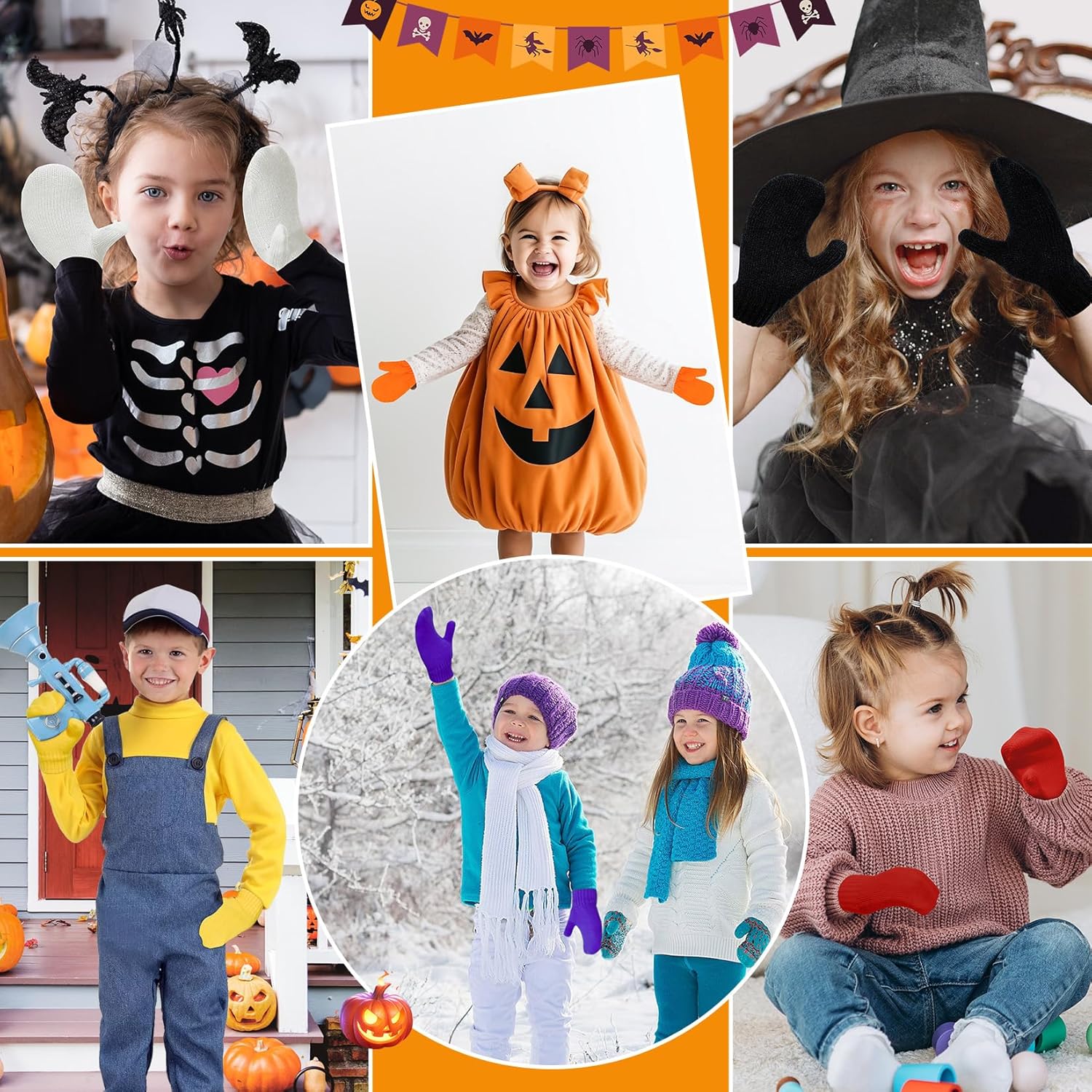 Century Star Toddler Mittens Thick Knit Kids Winter Gloves Warm Toddler Winter Gloves for Baby Girls Boys Magic Gloves - Image 6