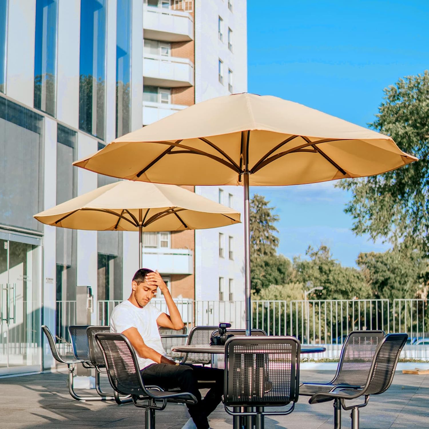 2pcs Table Umbrella Hole Ring, Cone Wedge Shaped Patio