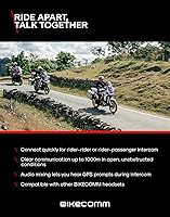 Vista 5 de BIKECOMM Salut - Altavoces de casco de motocicleta intercomunicador – Altavoces inalámbricos de rango 1000M – Sistema de comunicación de casco