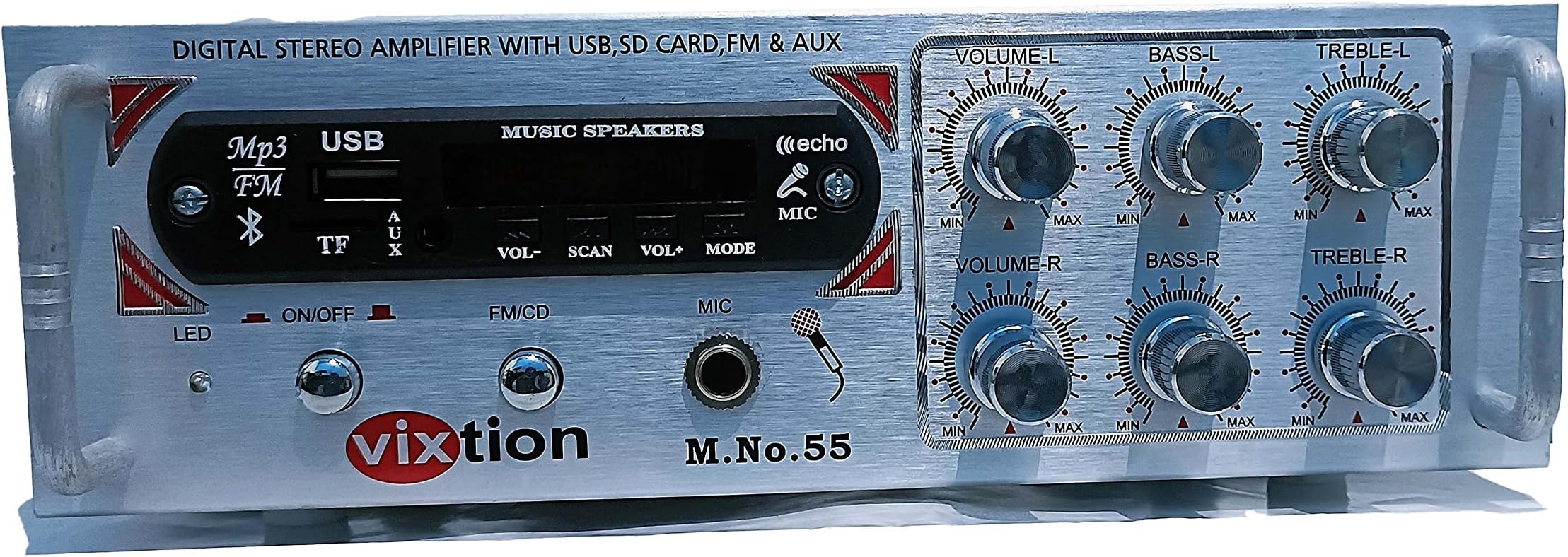 Amplifier D.J. Plus Professional 4 Channel STERIO SOUNDAMPLIFIER with Bluetooth/USB/FM & MIC Input Home Series Power Amplifier with ALLT 80W AV Power Amplifier 3 amp Copper transforme vixtion dX55 ​