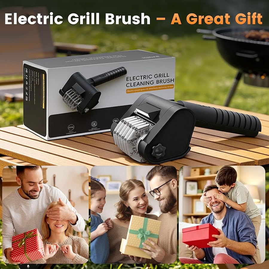 JVGTH Electric Grill Brush BBQ Grill Cleaning Brush 450 RPM Stainless Steel Removable Head Type-C Rechargeable with LED Light Grill Cleaner Brush - image 7