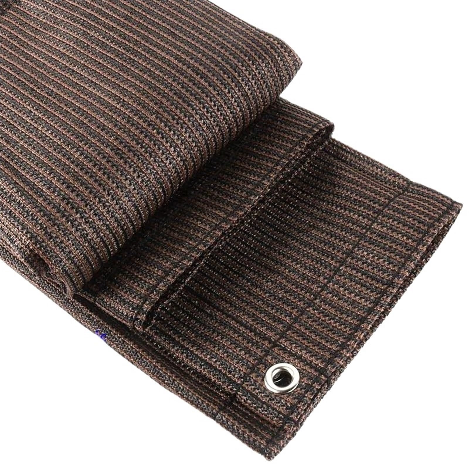 Voile d'ombrage café 0.6x2m en PEHD pour l'intimité d'un balcon ou d'une pergola