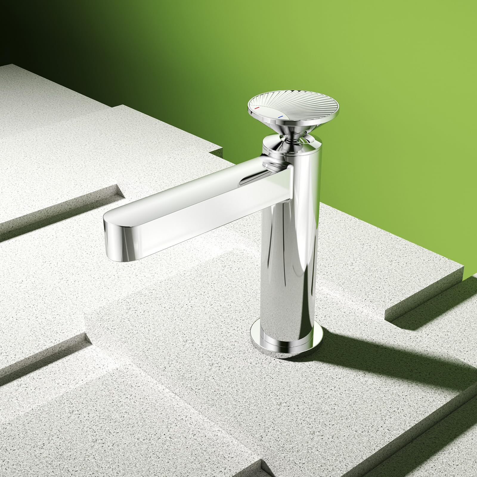 Biaoteng Chrome Brass Mixer Tap Bathroom Sink 2 Mode Hot And Cold Bathroom Basin Mixer Taps 1 Hole For Bathrooms