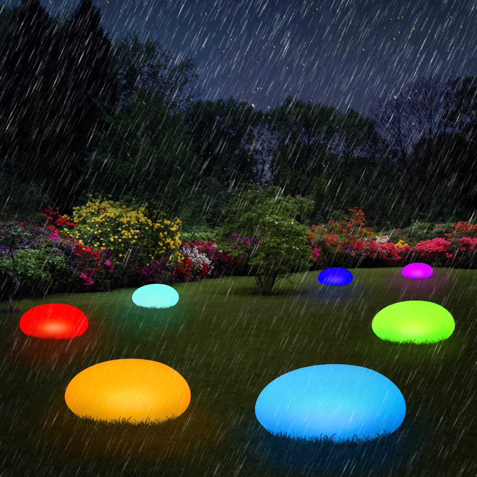 Lampe Solaire Exterieur Decorative – Lampe Solaire Exterieur Jardin avec 16 couleurs et télécommande – Éclairage pour Jardins, Pelouse, Cour, Piscine, Café, Mariage, Parterre de Fleurs