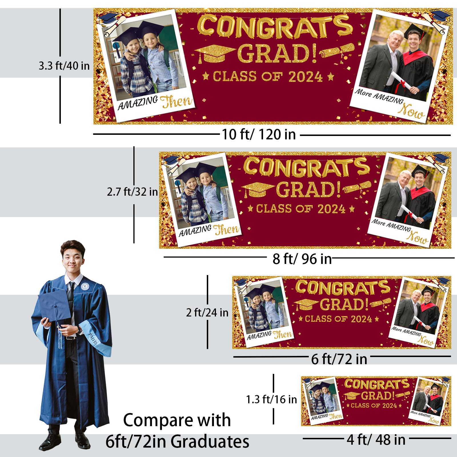 Graduation Banner Custom Class Of 2025 Personalized Backdrop With Photo ...
