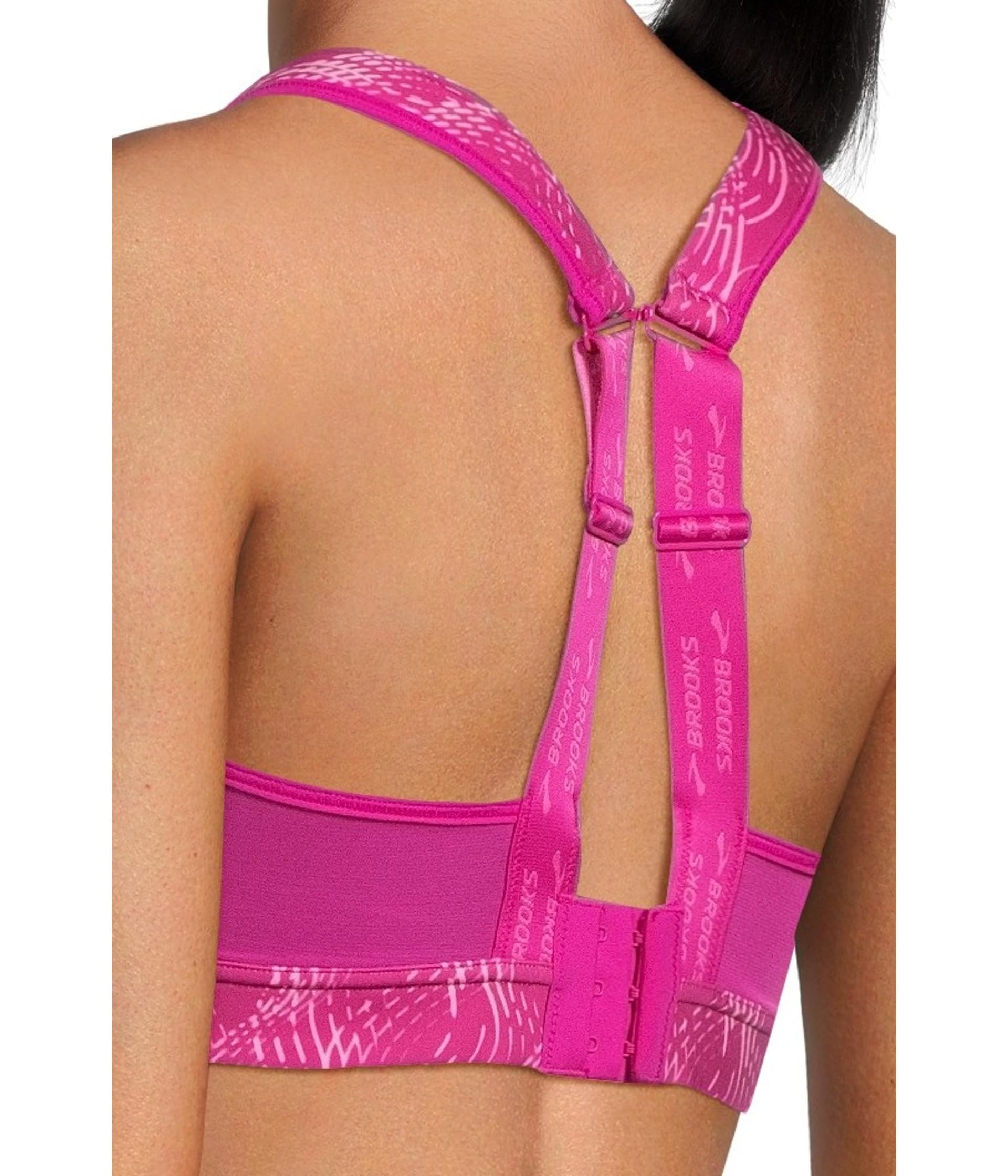Brooks Reggiseno sportivo convertibile 2.0 per corsa, allenamento e sport ad alto impatto, con il massimo sostegno, Magenta Acquoso, 6DD