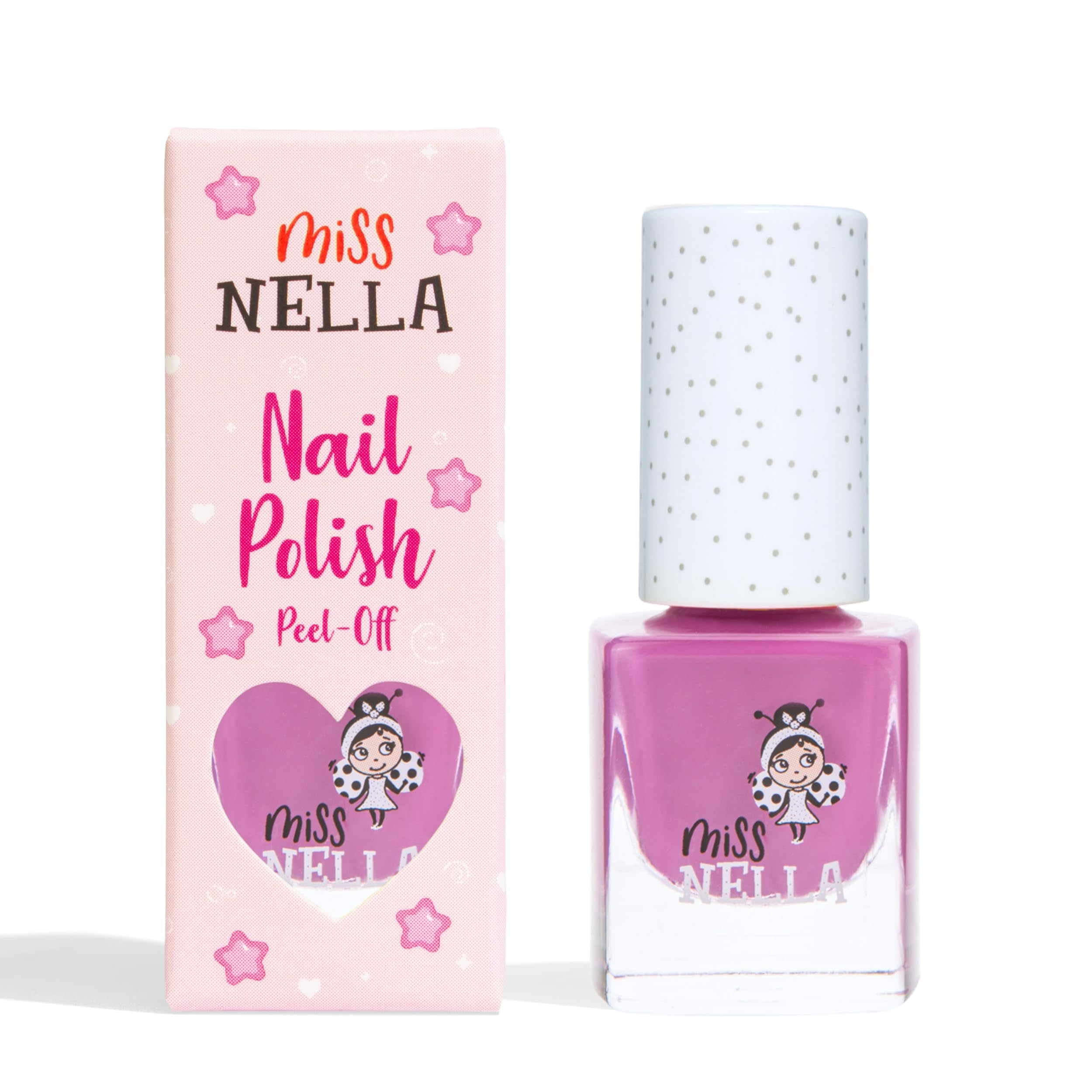 MISS NELLA LITTLE POPPET– Safe Special Bold purple Nail Polish for Kids, Non-Toxic & Odor Free Formula for Children and Toddlers, Natural Water Based